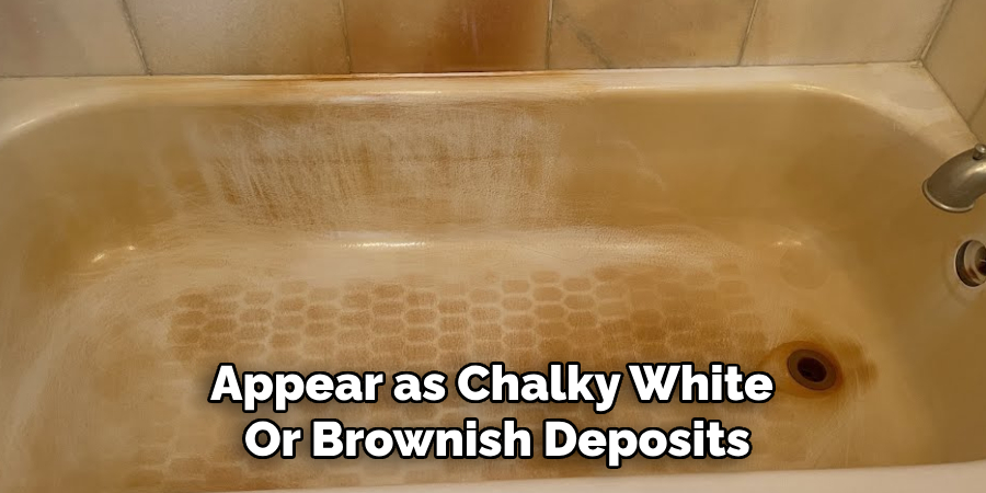 Appear as Chalky White 
Or Brownish Deposits