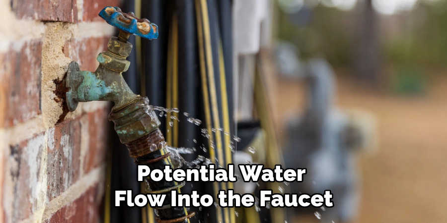 Potential Water 
Flow Into the Faucet
