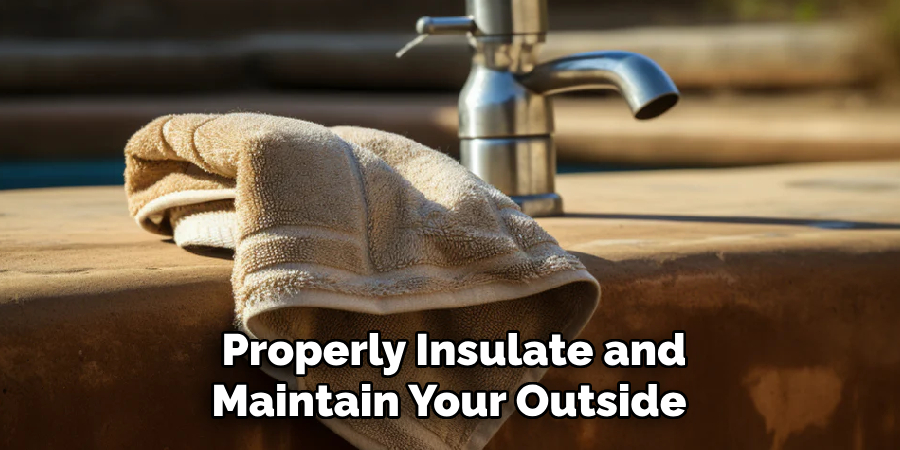 Properly Insulate and
Maintain Your Outside 