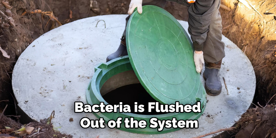 Bacteria is Flushed 
Out of the System