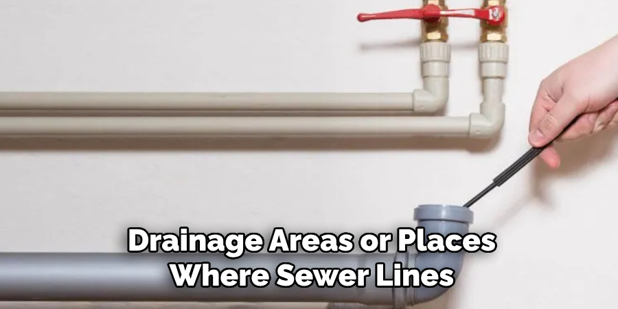 Drainage Areas or Places Where Sewer Lines