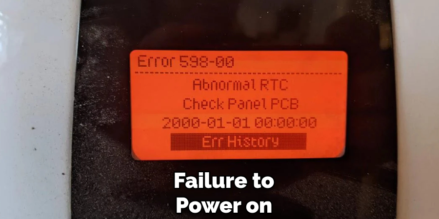 Failure to
Power on