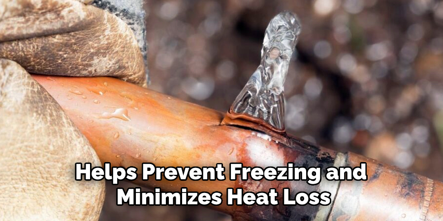 Helps Prevent Freezing and 
Minimizes Heat Loss