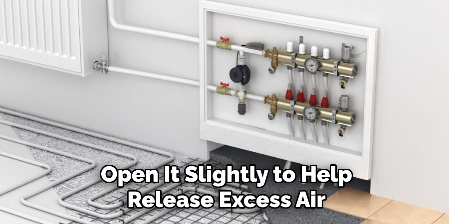 Open It Slightly to Help Release Excess Air