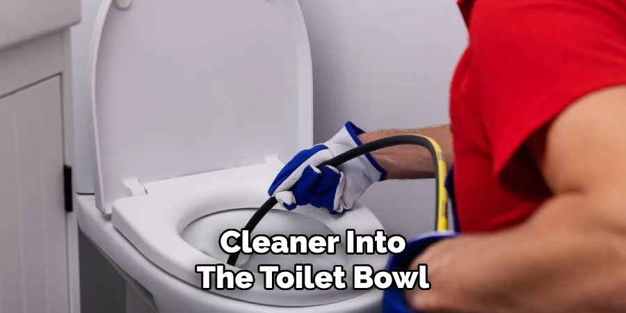 Cleaner Into
The Toilet Bowl