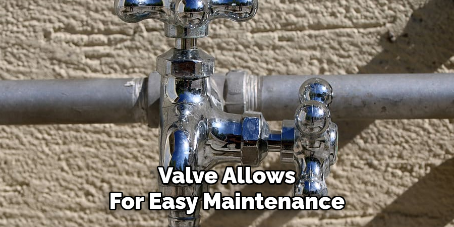 Valve Allows
For Easy Maintenance 