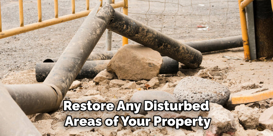 Restore Any Disturbed 
Areas of Your Property