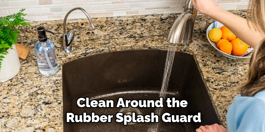 Clean Around the
Rubber Splash Guard