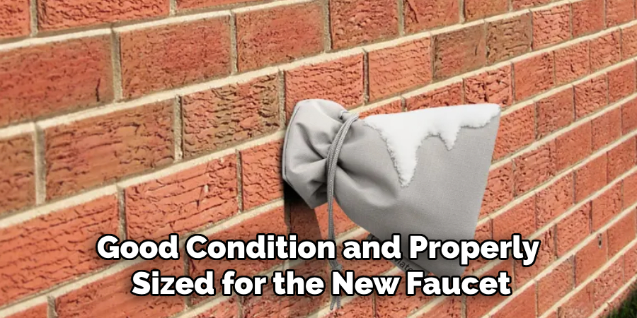 Good Condition and Properly
Sized for the New Faucet