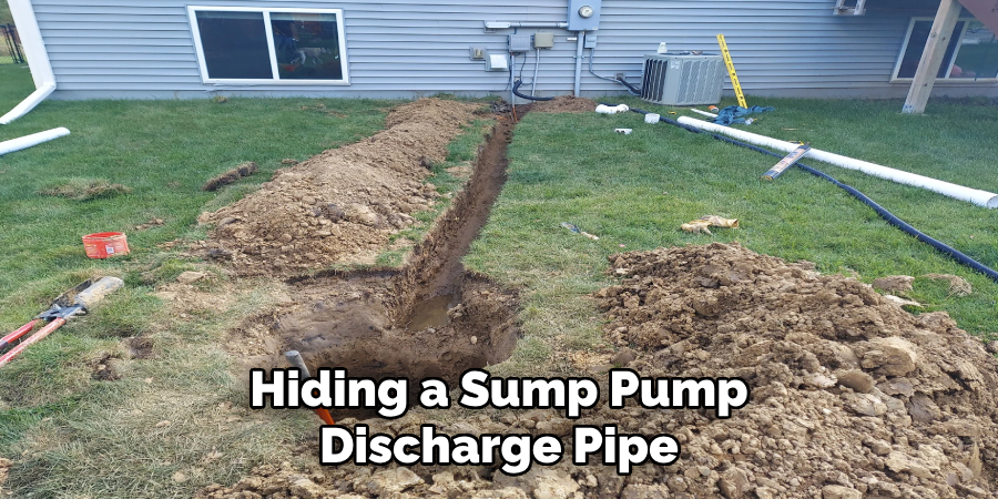 Hiding a Sump Pump
Discharge Pipe