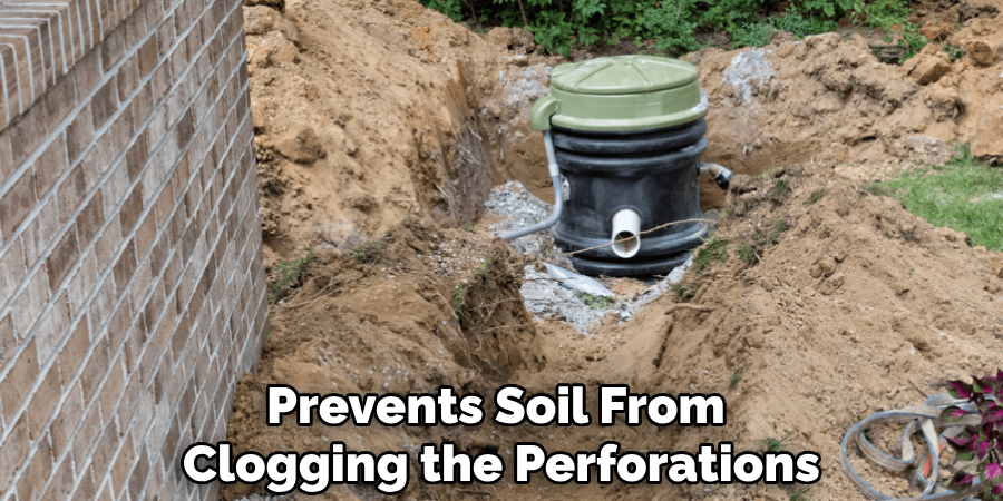 Prevents Soil From 
Clogging the Perforations
