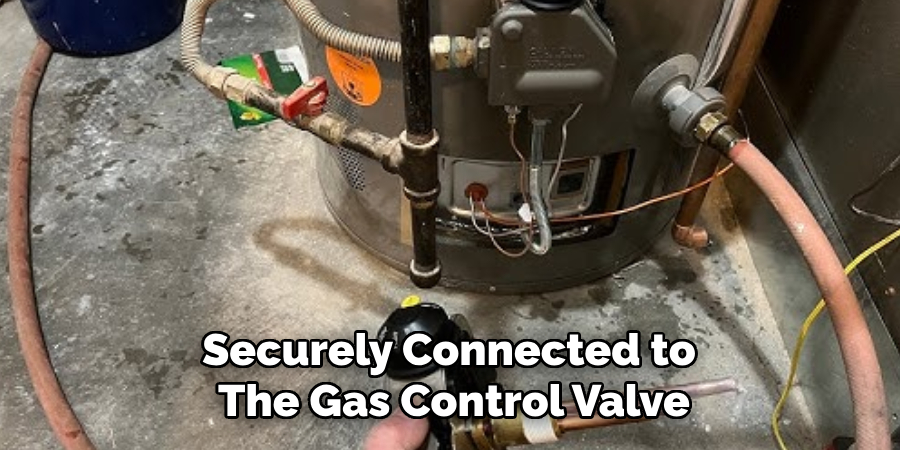 Securely Connected to
The Gas Control Valve