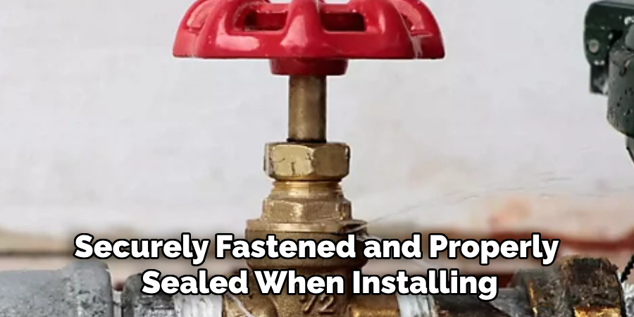 Securely Fastened and Properly 
Sealed When Installing