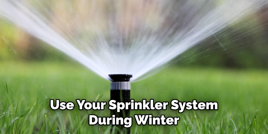 Use Your Sprinkler System
During Winter